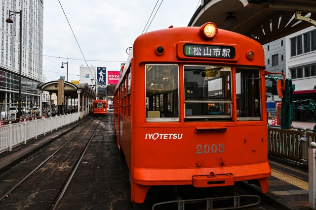 松山市路面電車の写真